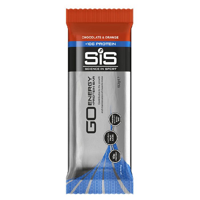 SIS GO Energy + Protein Bar, батончик углеводный с протеином, вкус Chocolate Orange, 60 гр