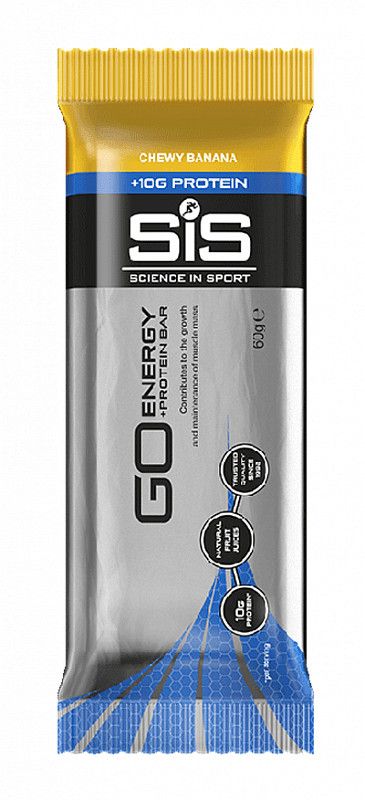 SIS GO Energy + Protein Bar, батончик углеводный с протеином, вкус Chewy Banana, 60 гр