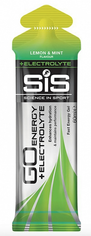 SiS Go + Electrolyte Gels, гель изотонический углеводный с электролитами, вкус лимон/мята, 60 мл