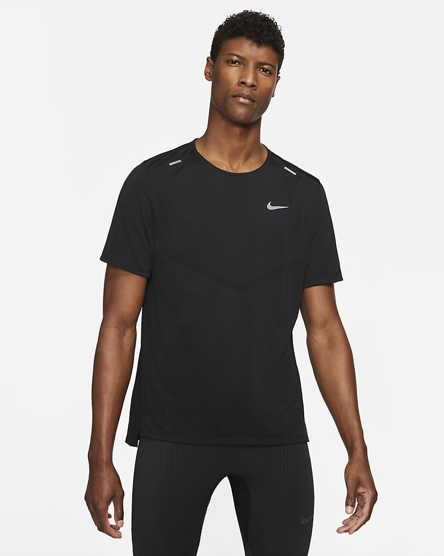 CZ9184 Мужская футболка для бега Nike Dri-FIT Rise 365 (013 Чёрный S)