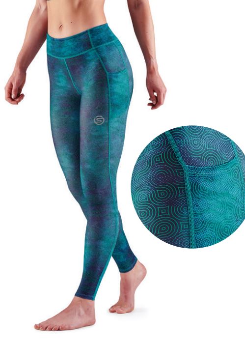 ST4030053 Женские компрессионные трико Skins серия 3 (Emerald Tex Зелёный S)