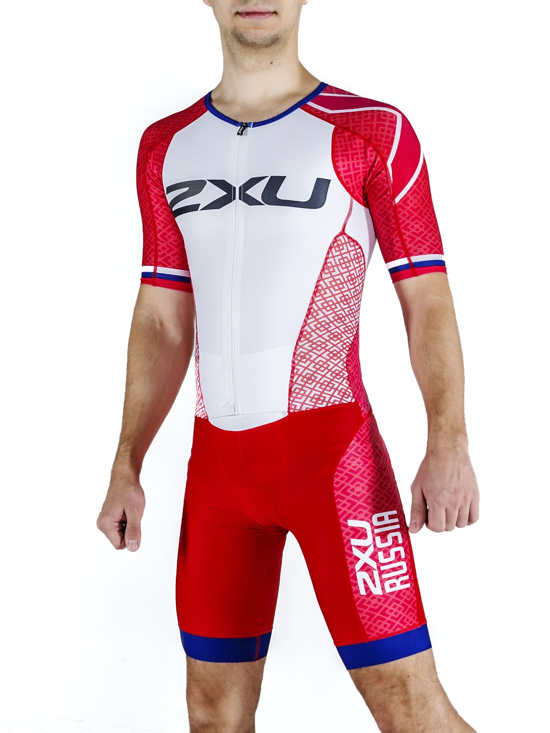 Мужской стартовый костюм 2XU для триатлона с удлинёнными рукавами серия Perform (индивидуальный дизайн)