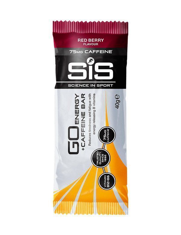 SiS GO Energy Mini Bar, энергетический батончик с кофеином (75 мг.), вкус красные ягоды, 40 гр