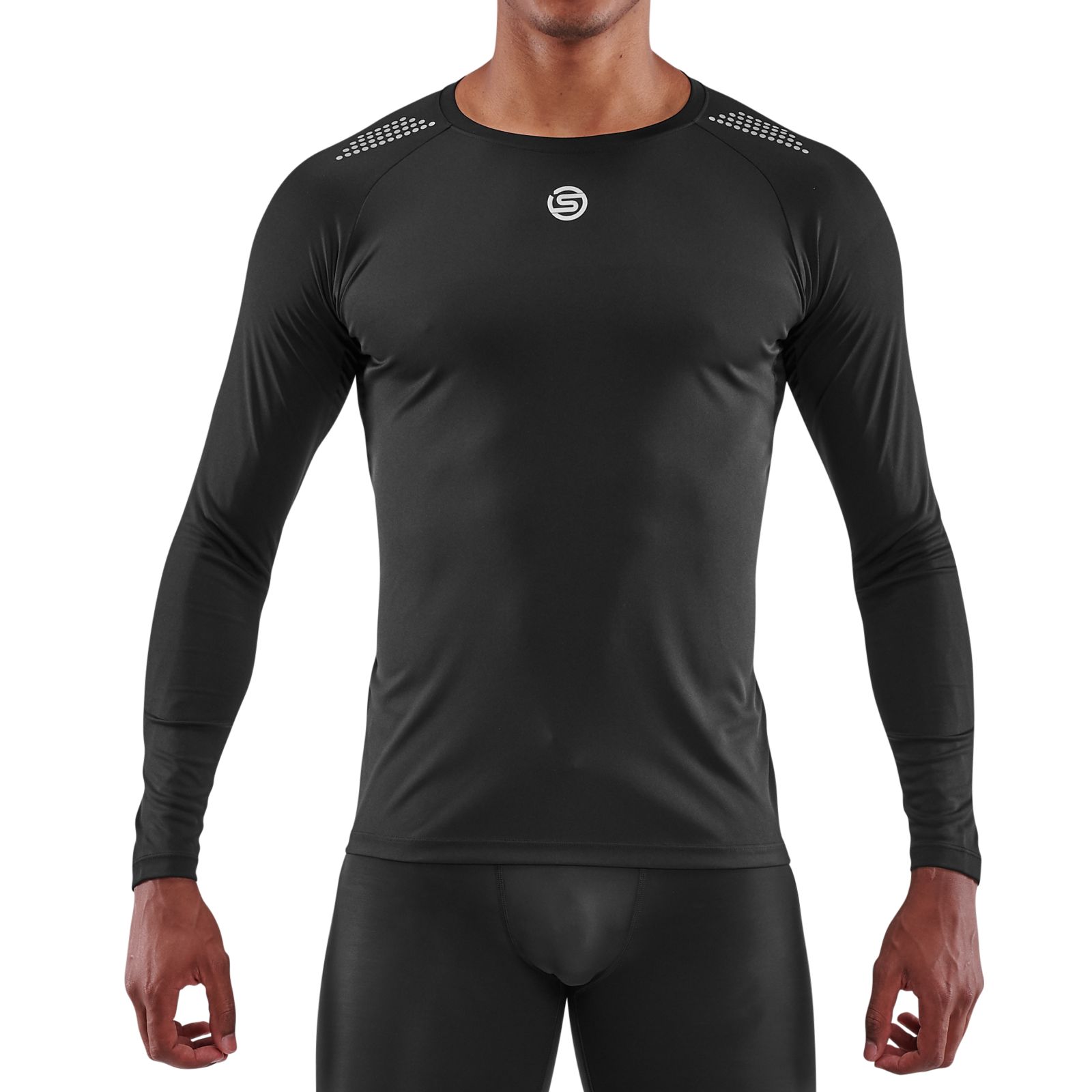 ST01504569001 Мужская футболка с длинными рукавами SKINS серия 3 (BLACK Чёрный L)