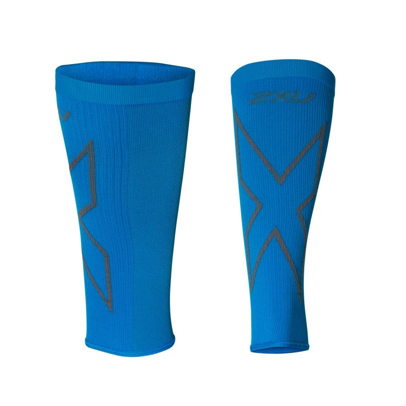 UA5458b Компрессионные жаккардовые гетры 2XU (VBB/GRY Голубой/Cерый S)