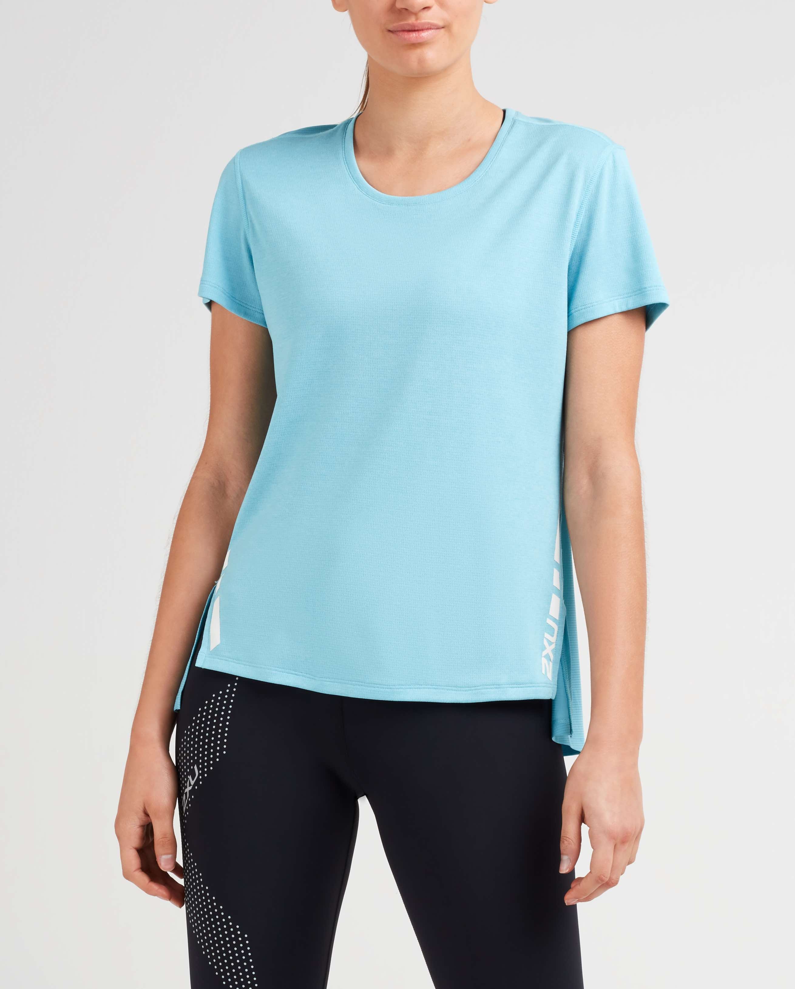 WR6075a Женская футболка с короткими рукавами 2XU серия X-Vent (BJY/WRF Синий/Белый XS)