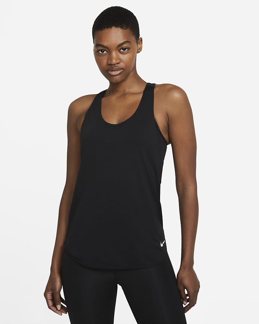 CZ9608 Женская спортивная майка для бега Nike Breathe Cool (010 Чёрный L)