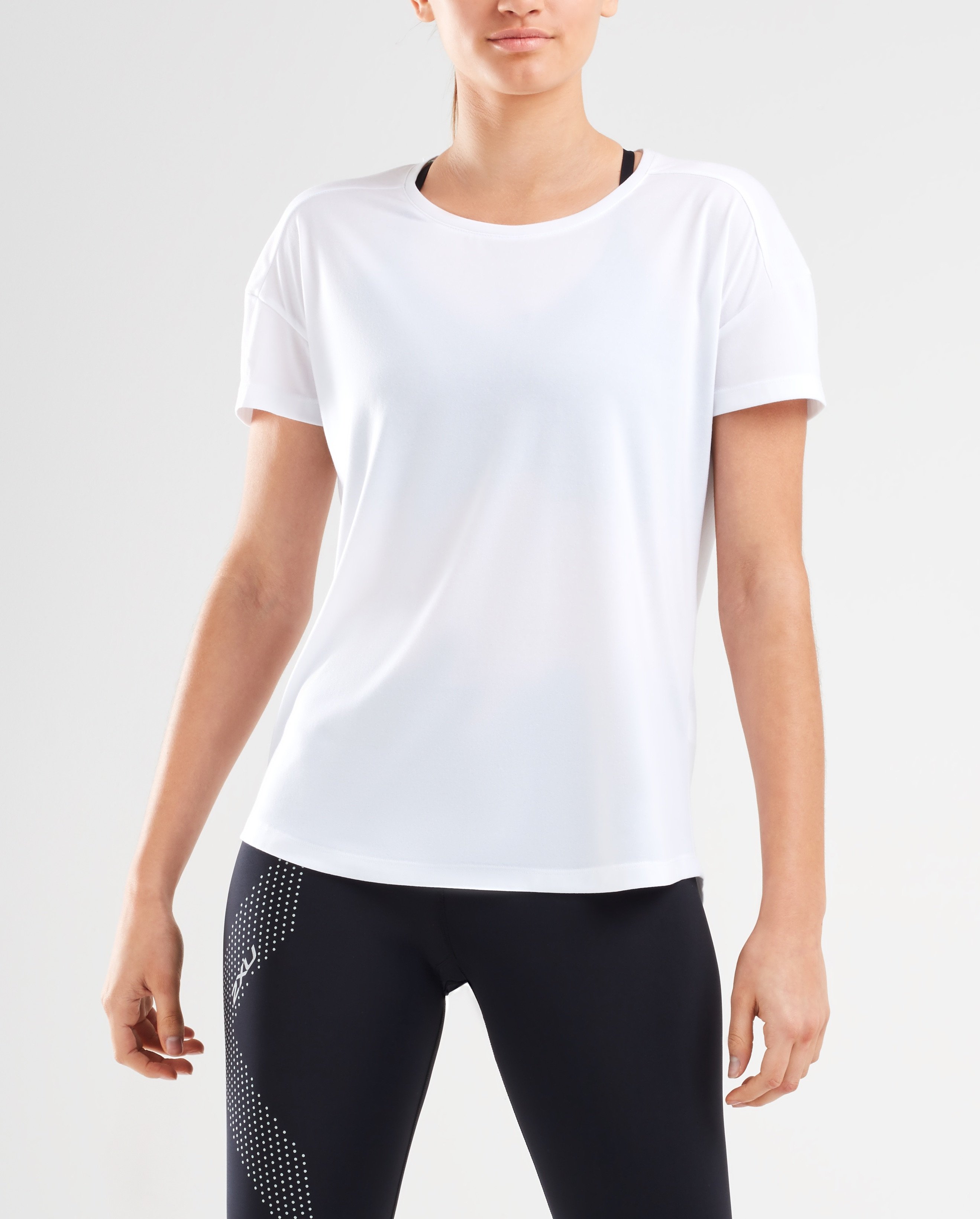 WR6097a Женская футболка 2XU со спущенными плечами серия Training (WHT/MNT Белый/Мятный XS)