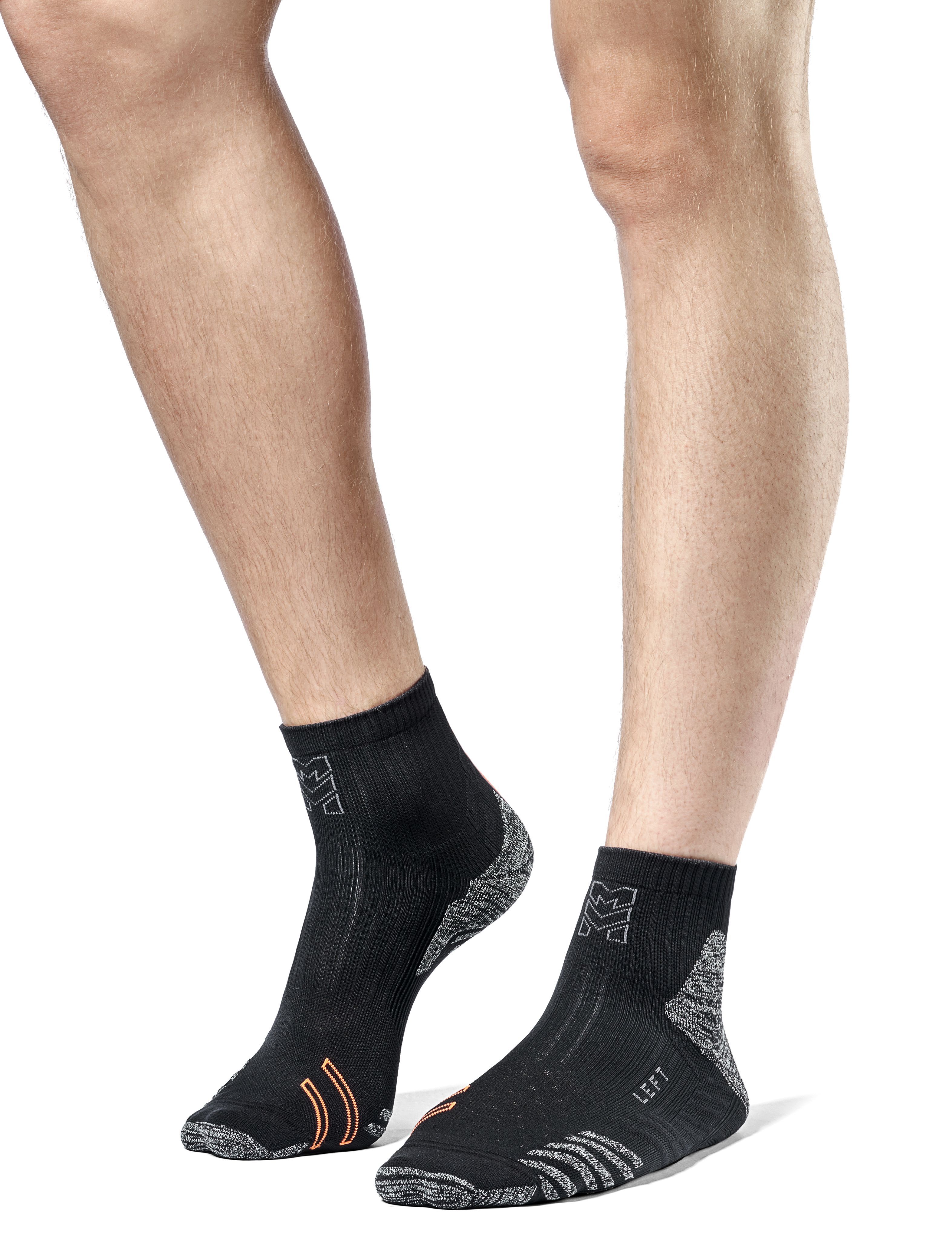 RS-181 Компрессионные носки Moretan для бега RUN SLAY (BLK/GRY Чёрный/Серый M (39-41))