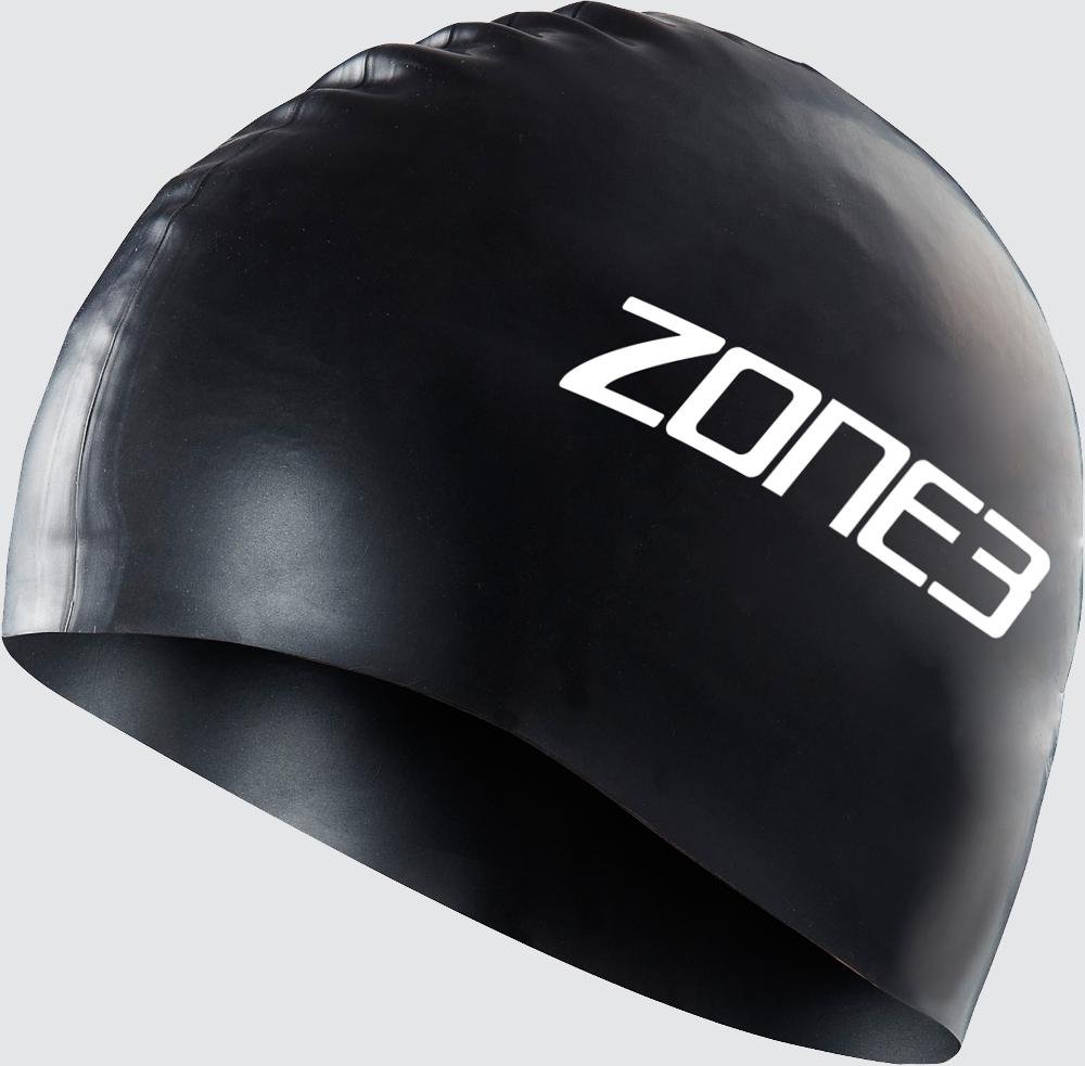 SA18SCAP Силиконовая шапочка для плавания ZONE3 (BLACK Чёрный OSFA)