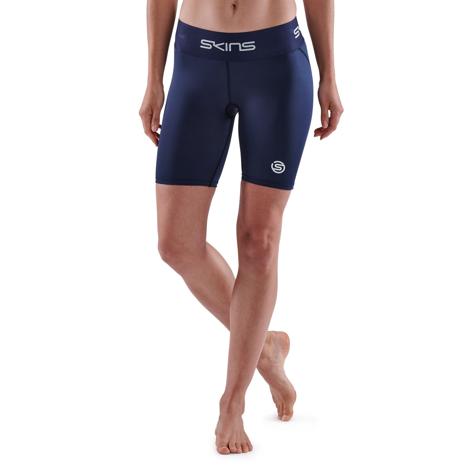 SO4010002 Женские компрессионные средние шорты SKINS серия 1 (NAVY BLUE Синий M)