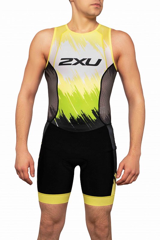 Мужской стартовый костюм 2XU для триатлона без рукавов с молнией на спине 2XU серия AERO