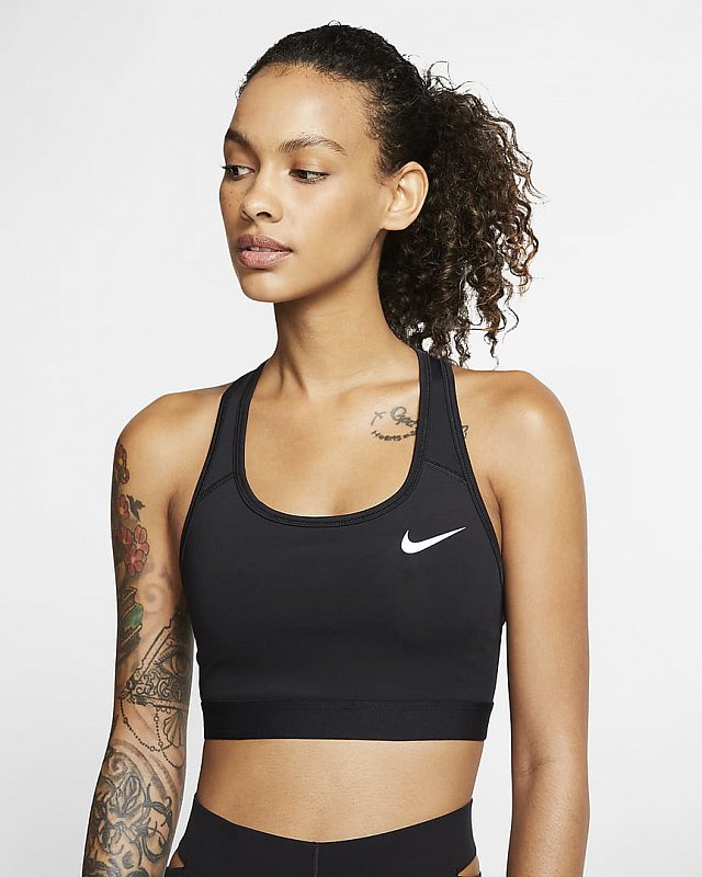 Женский топ со средней поддержкой без вкладышей для тренировок Nike Dri-Fit Swoosh